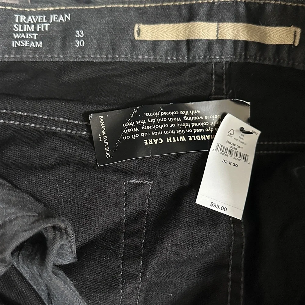 BANANA REPUBLIC SLIM FIT TRAVEL PANT GRAY WAIST 33 Inseam 30 NWT‎